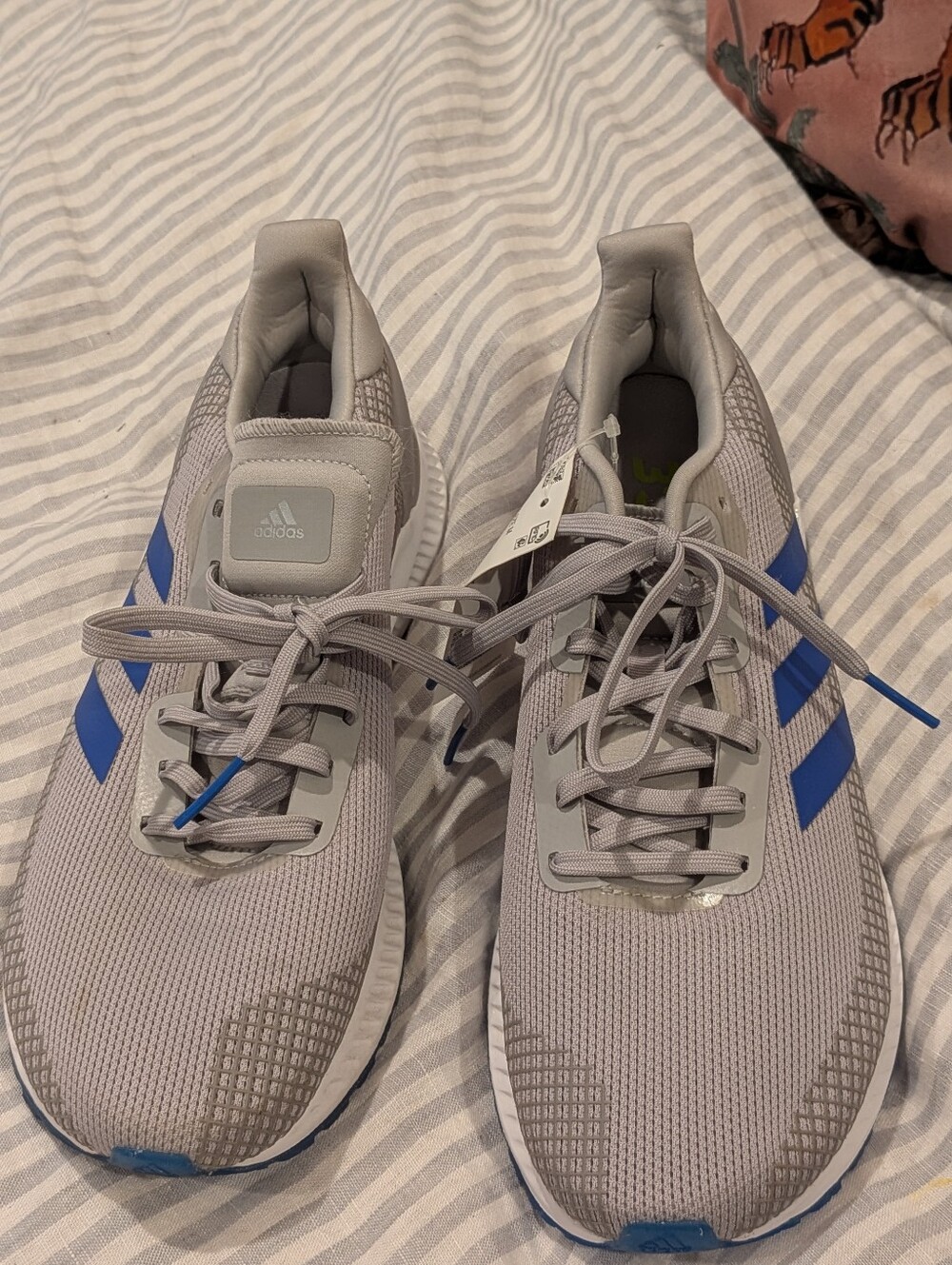 adidas Solar Blaze M Men's Running Shoes - Gray/Blue - Picture 8 of 9